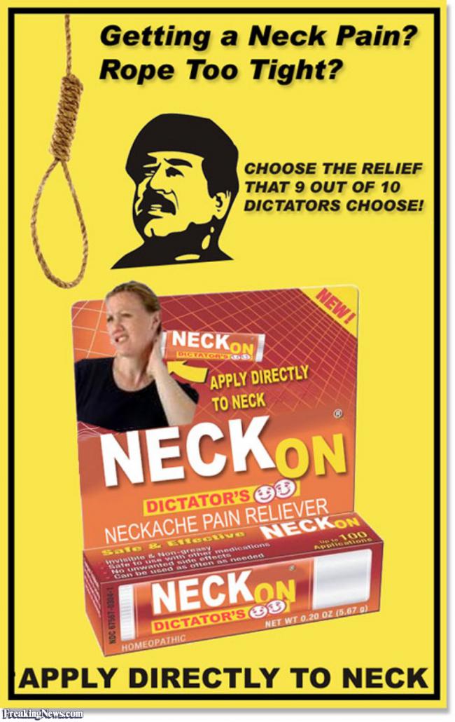 Name:  Neck-Pain-Relief-by-Saddam-Hussein-24232.jpg
Views: 1484
Size:  95.7 KB